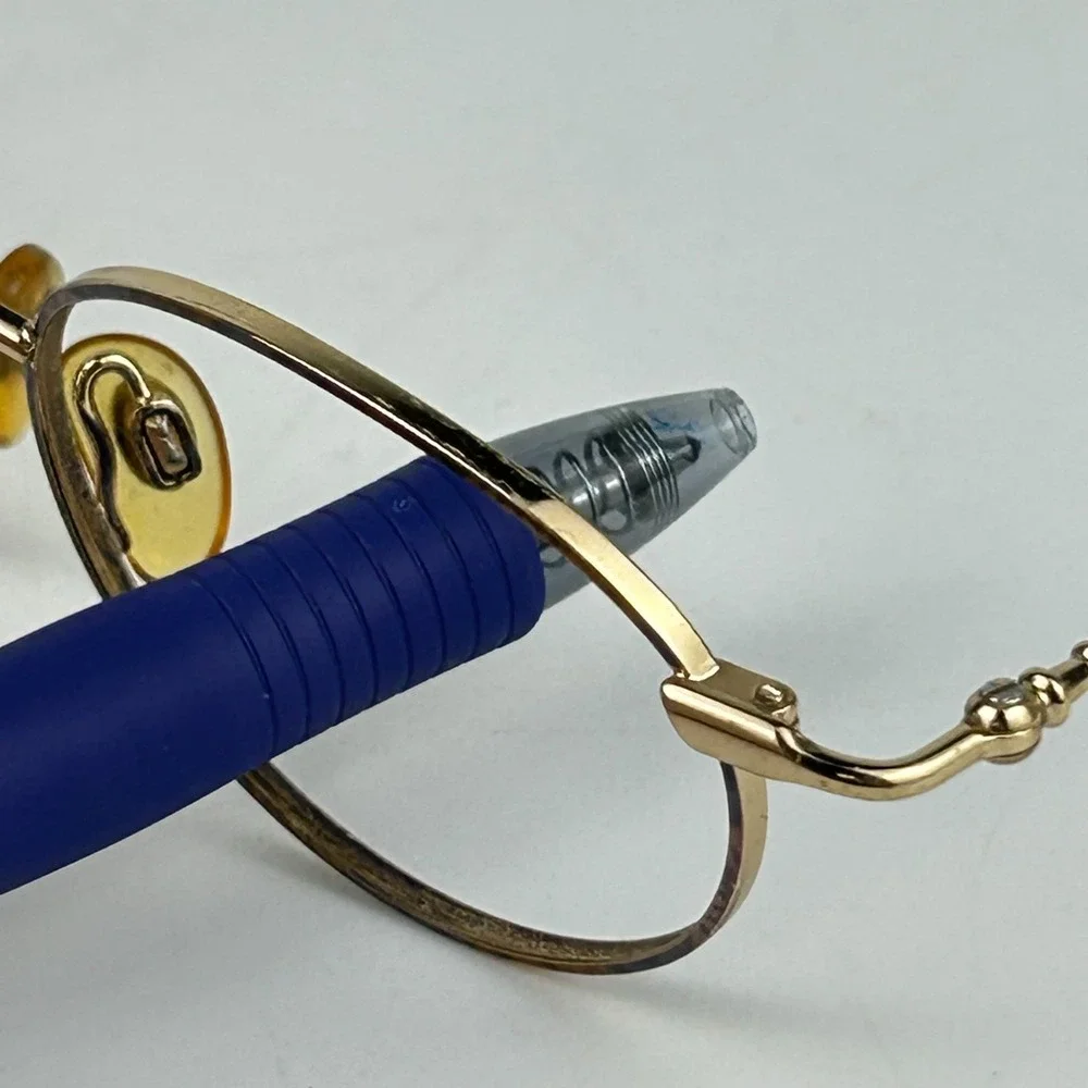 Anne Klein K1067 Women Eyeglasses‎ Frame Gold Tone Round Full Rim 49-18-135mm